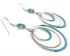 Turquoise Inlay And Silver Hook Earrings IS59666